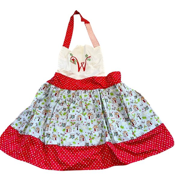 American Girl Wellie Wishers Girls Holiday Cooking Apron - Picture 1 of 5